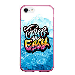 Чехол iPhone 7/8 матовый Free and Easy, цвет: 3D-малиновый