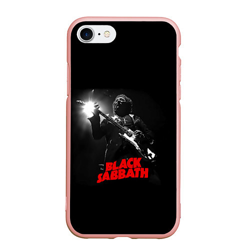 Чехол iPhone 7/8 матовый Black Sabbath / 3D-Светло-розовый – фото 1