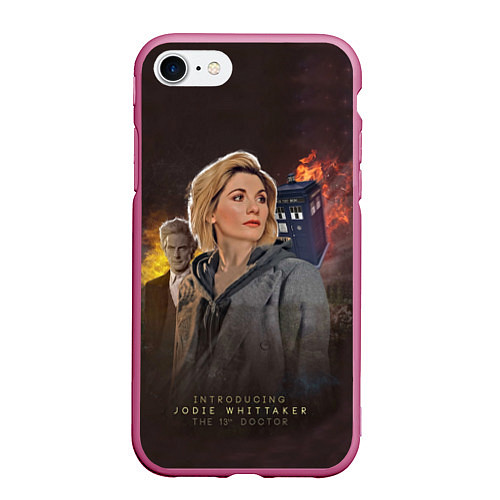 Чехол iPhone 7/8 матовый Jodie Whittaker / 3D-Малиновый – фото 1