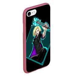 Чехол iPhone 7/8 матовый Blonde, цвет: 3D-малиновый — фото 2