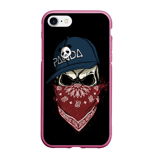 Чехол iPhone 7/8 матовый Bandit Skull / 3D-Малиновый – фото 1