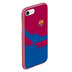 Чехол iPhone 7/8 матовый Barcelona FC: Blue style, цвет: 3D-малиновый — фото 2