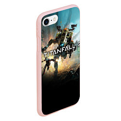 Чехол iPhone 7/8 матовый Titanfall Battle, цвет: 3D-светло-розовый — фото 2