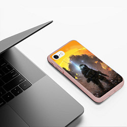 Чехол iPhone 7/8 матовый Titanfall: Robots War, цвет: 3D-светло-розовый — фото 2