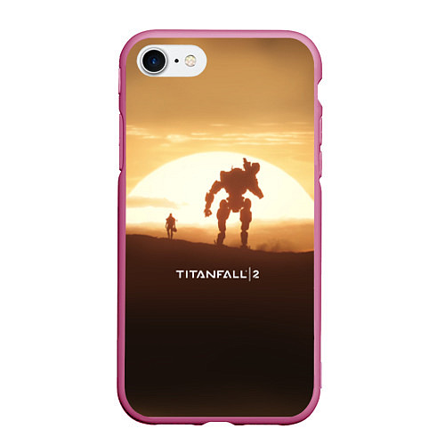 Чехол iPhone 7/8 матовый Titanfall 2: Sunrise / 3D-Малиновый – фото 1