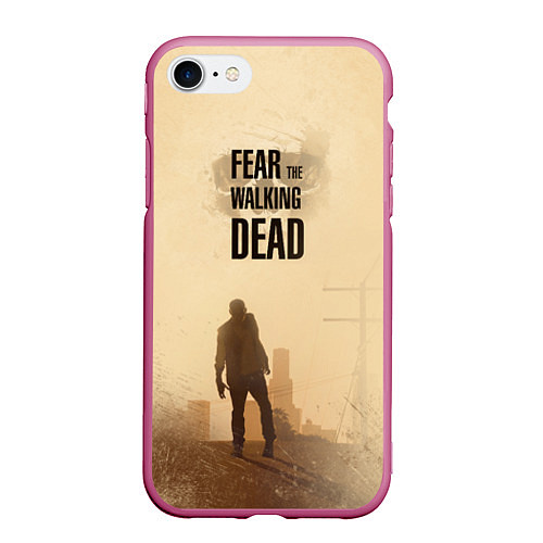 Чехол iPhone 7/8 матовый FtWD: Walking Zombie / 3D-Малиновый – фото 1