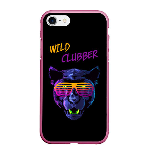 Чехол iPhone 7/8 матовый Wild Clubber / 3D-Малиновый – фото 1