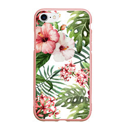 Чехол iPhone 7/8 матовый Таинственный остров, цвет: 3D-светло-розовый
