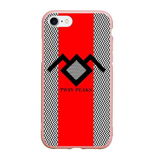 Чехол iPhone 7/8 матовый Twin Peaks Mark / 3D-Светло-розовый – фото 1