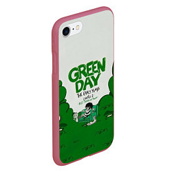 Чехол iPhone 7/8 матовый Green Day: The early years, цвет: 3D-малиновый — фото 2