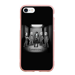 Чехол iPhone 7/8 матовый Evanescence Band, цвет: 3D-светло-розовый
