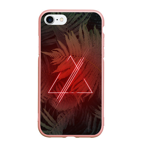 Чехол iPhone 7/8 матовый Neon Light / 3D-Светло-розовый – фото 1
