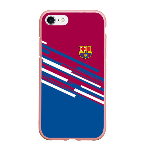 Чехол iPhone 7/8 матовый Barcelona FC: Sport Line 2018 / 3D-Светло-розовый – фото 1