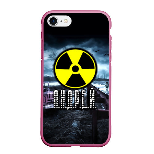Чехол iPhone 7/8 матовый S.T.A.L.K.E.R: Андрей / 3D-Малиновый – фото 1
