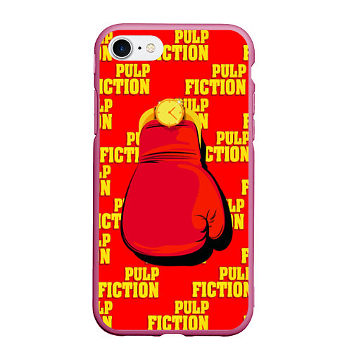 Чехол iPhone 7/8 матовый Pulp Fiction: Boxing glove / 3D-Малиновый – фото 1