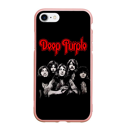 Чехол iPhone 7/8 матовый Deep Purple / 3D-Светло-розовый – фото 1