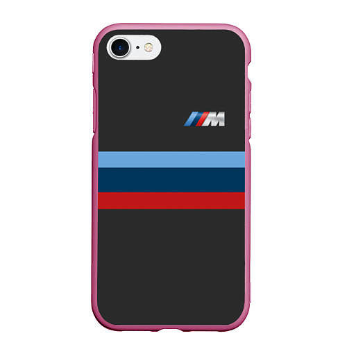Чехол iPhone 7/8 матовый BMW 2018 M Sport / 3D-Малиновый – фото 1