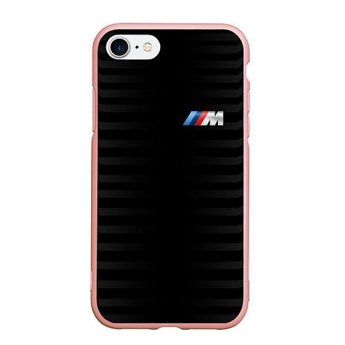 Чехол iPhone 7/8 матовый BMW M BLACK & GREY / 3D-Светло-розовый – фото 1