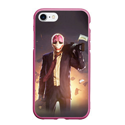 Чехол iPhone 7/8 матовый Payday: Robber, цвет: 3D-малиновый