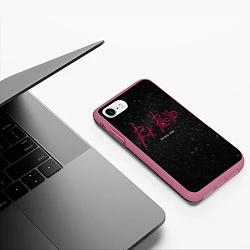 Чехол iPhone 7/8 матовый Pink Phloyd: Lonely star, цвет: 3D-малиновый — фото 2