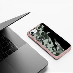 Чехол iPhone 7/8 матовый PUBG: Camo Shadow, цвет: 3D-светло-розовый — фото 2