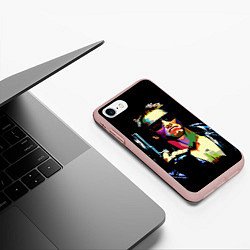 Чехол iPhone 7/8 матовый Terminator Art, цвет: 3D-светло-розовый — фото 2