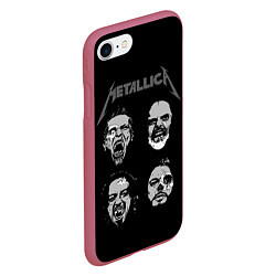 Чехол iPhone 7/8 матовый Metallica Vampires, цвет: 3D-малиновый — фото 2