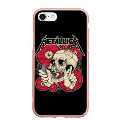 Чехол iPhone 7/8 матовый Metallica Skull