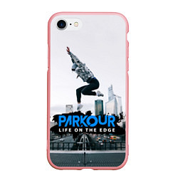 Чехол iPhone 7/8 матовый Parkour: Life on the edge