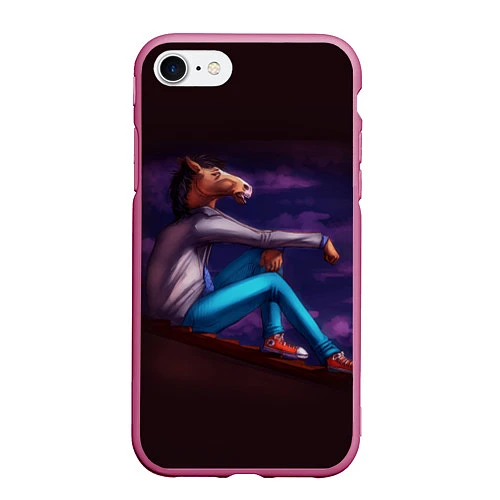 Чехол iPhone 7/8 матовый BoJack / 3D-Малиновый – фото 1