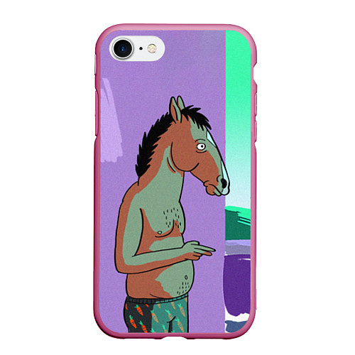 Чехол iPhone 7/8 матовый BoJack / 3D-Малиновый – фото 1