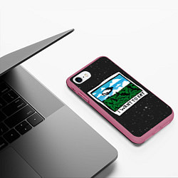 Чехол iPhone 7/8 матовый I want to eat, цвет: 3D-малиновый — фото 2