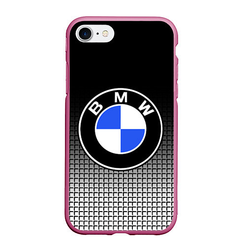 Чехол iPhone 7/8 матовый BMW 2018 Black and White IV / 3D-Малиновый – фото 1