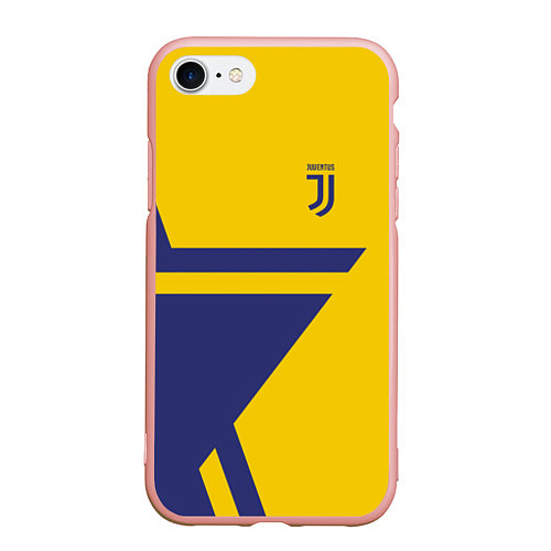Чехол iPhone 7/8 матовый FC Juventus: Star / 3D-Светло-розовый – фото 1