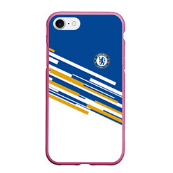 Чехол iPhone 7/8 матовый FC Chelsea: Colour Line