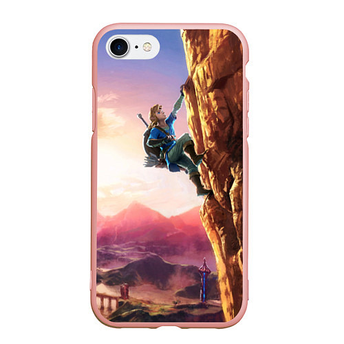 Чехол iPhone 7/8 матовый Zelda Rock / 3D-Светло-розовый – фото 1