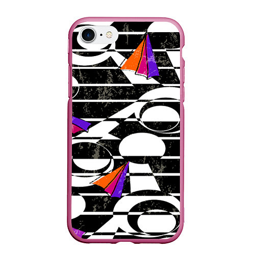 Чехол iPhone 7/8 матовый Pop ART collection / 3D-Малиновый – фото 1