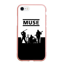 Чехол iPhone 7/8 матовый Muse B&W, цвет: 3D-светло-розовый
