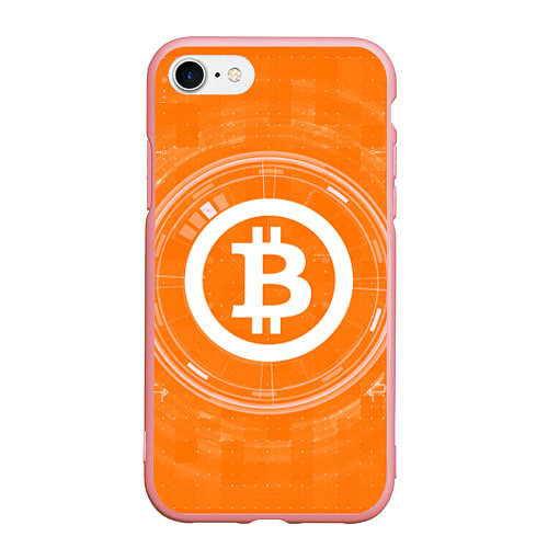 Чехол iPhone 7/8 матовый Bitcoin Tech / 3D-Баблгам – фото 1