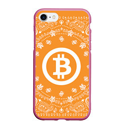 Чехол iPhone 7/8 матовый Bitcoin Mandala
