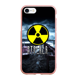 Чехол iPhone 7/8 матовый S.T.A.L.K.E.R: Radiation, цвет: 3D-светло-розовый