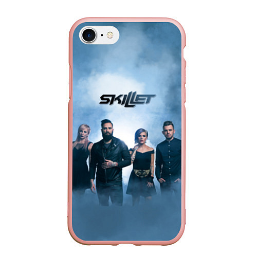 Чехол iPhone 7/8 матовый Skillet: Smoke / 3D-Светло-розовый – фото 1