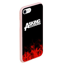 Чехол iPhone 7/8 матовый Asking Alexandria: Flame, цвет: 3D-светло-розовый — фото 2