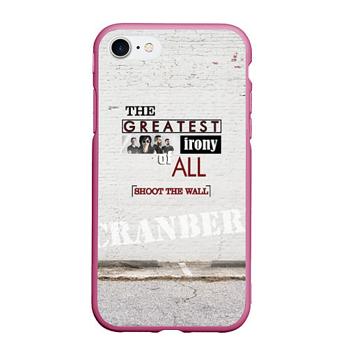 Чехол iPhone 7/8 матовый The Cranberries: Shoot The Wall / 3D-Малиновый – фото 1