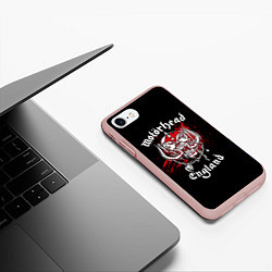 Чехол iPhone 7/8 матовый Motorhead England, цвет: 3D-светло-розовый — фото 2
