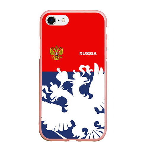 Чехол iPhone 7/8 матовый Russian Style / 3D-Светло-розовый – фото 1