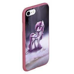 Чехол iPhone 7/8 матовый Violet Pony, цвет: 3D-малиновый — фото 2