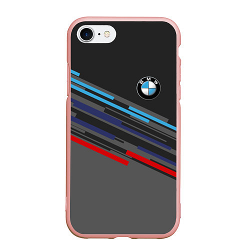 Чехол iPhone 7/8 матовый BMW BRAND COLOR / 3D-Светло-розовый – фото 1