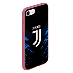 Чехол iPhone 7/8 матовый JUVENTUS Sport, цвет: 3D-малиновый — фото 2