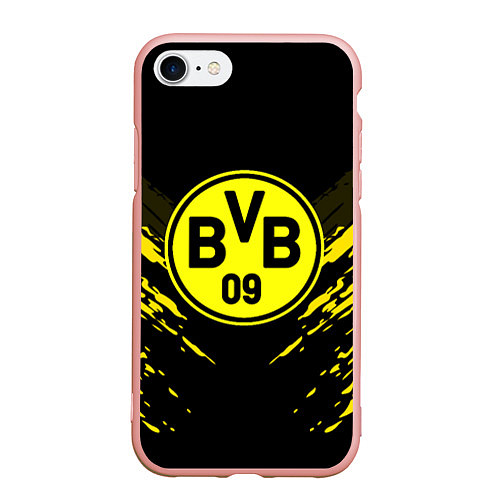 Чехол iPhone 7/8 матовый Borussia FC: Sport Fashion / 3D-Светло-розовый – фото 1